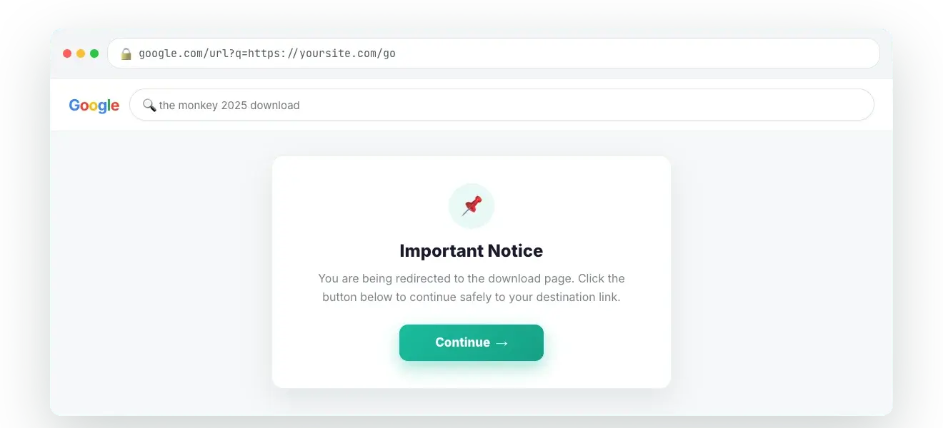 Monetise your organic search traffic too — WP Safelink screenshot