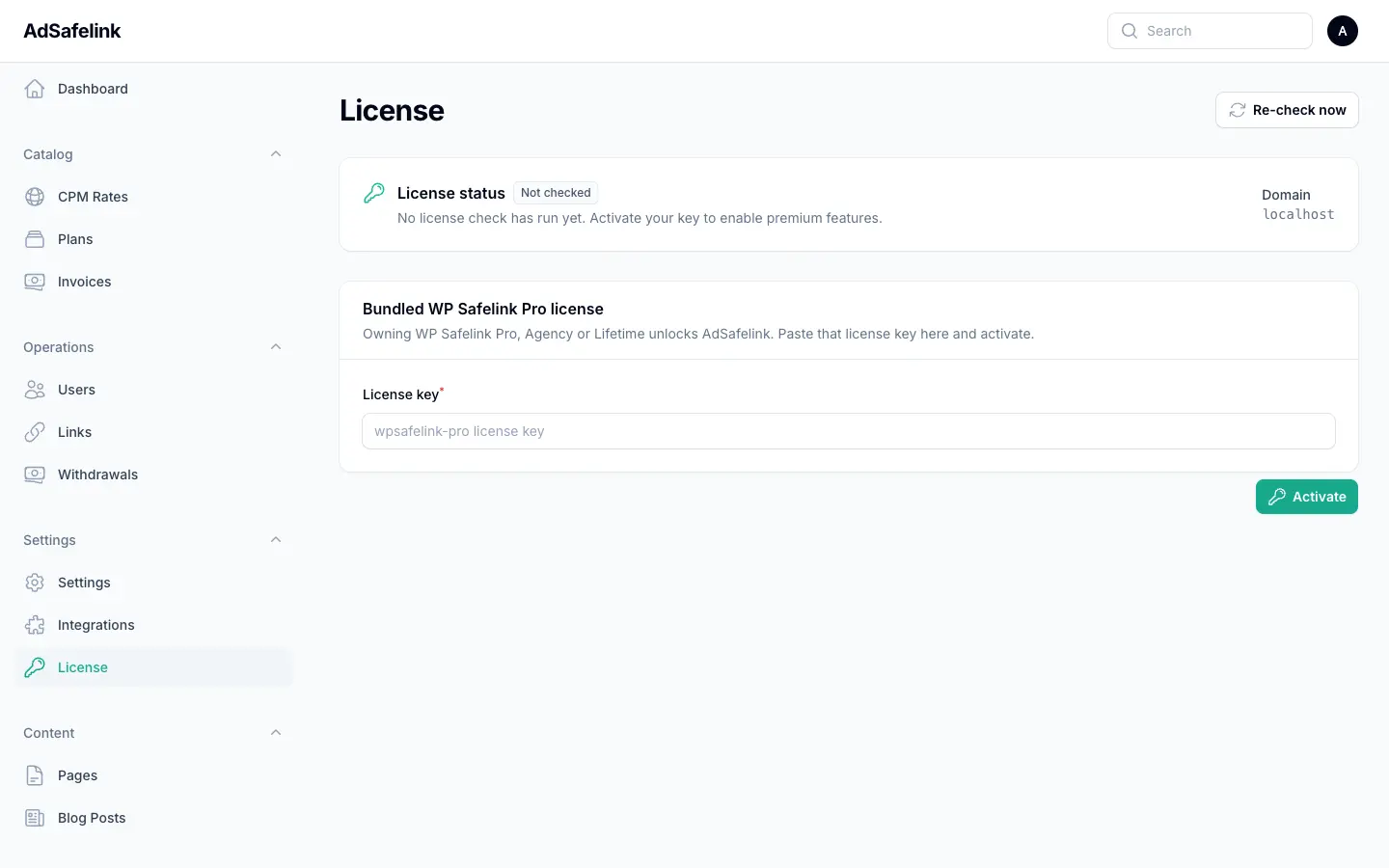 License activation