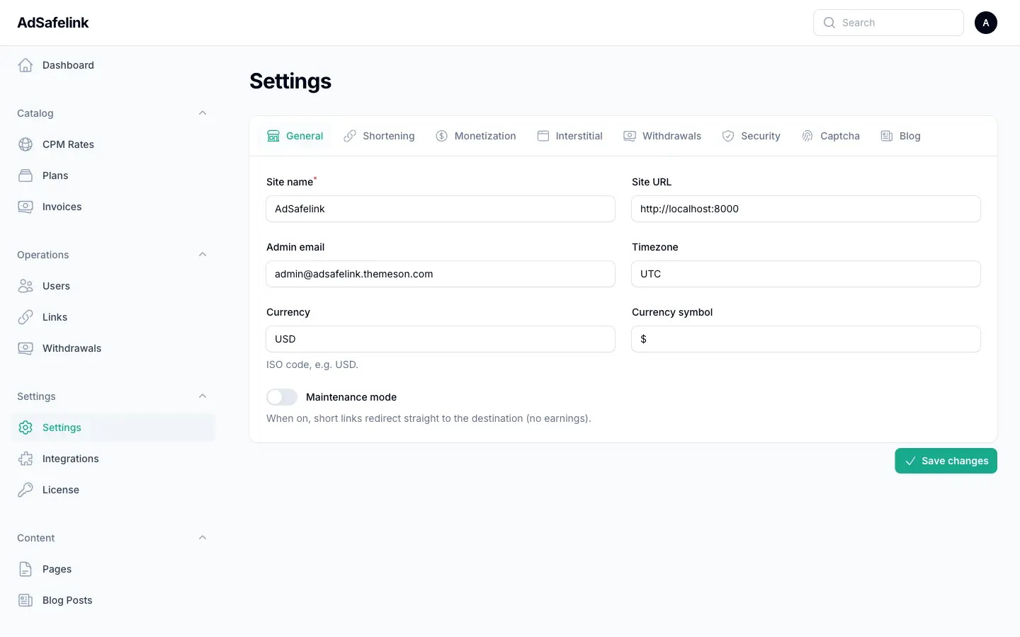 The Filament admin panel. A blank version of this screen points to disabled PHP functions or a stale view cache.