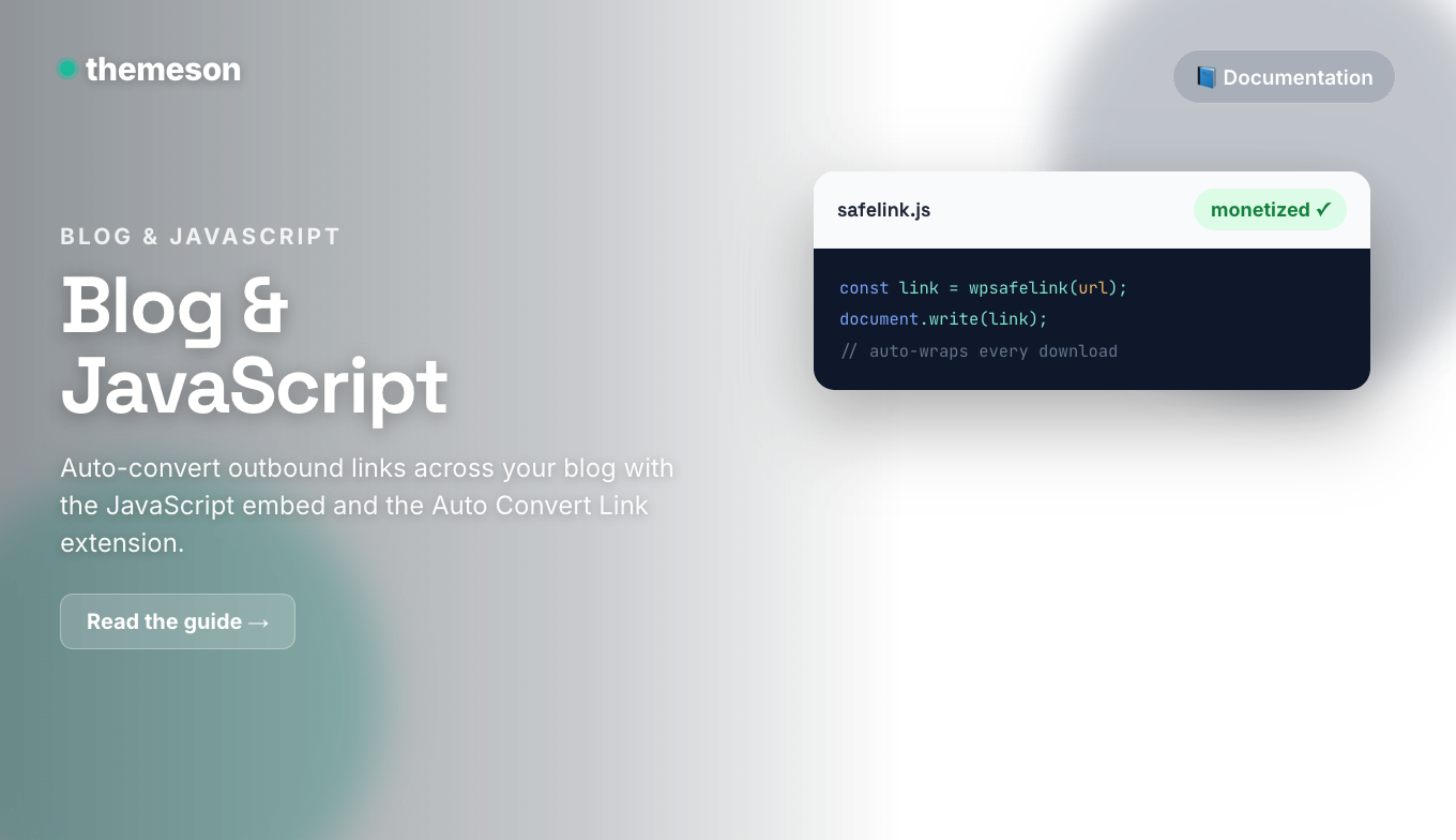Blog JavaScript documentation