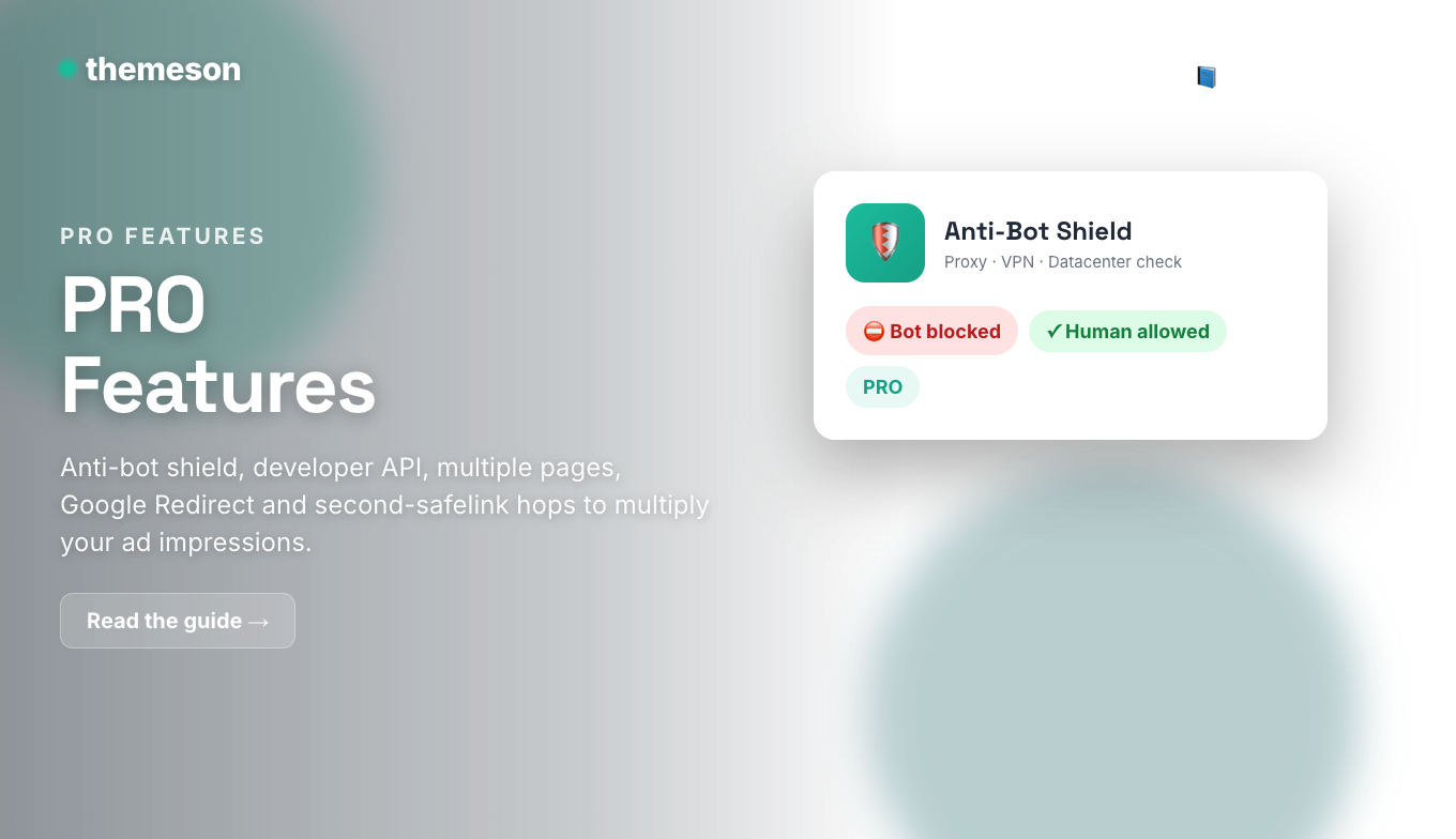 PRO Features documentation