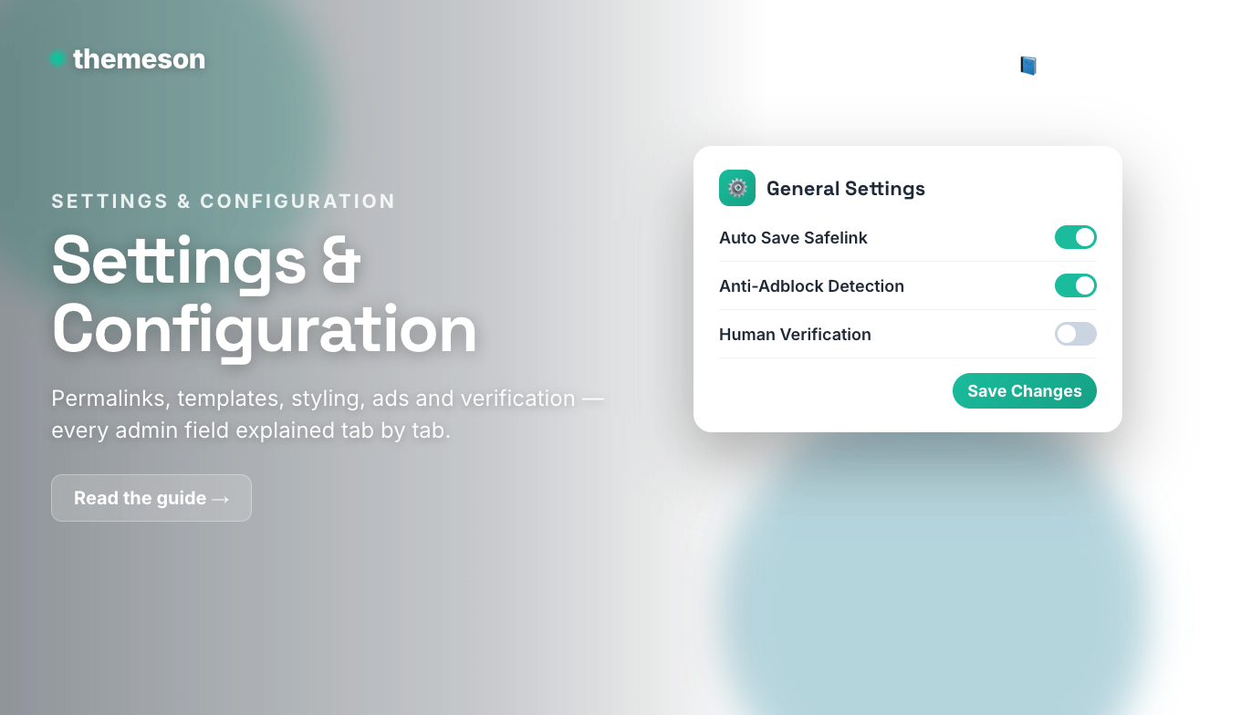 Settings & Configuration documentation
